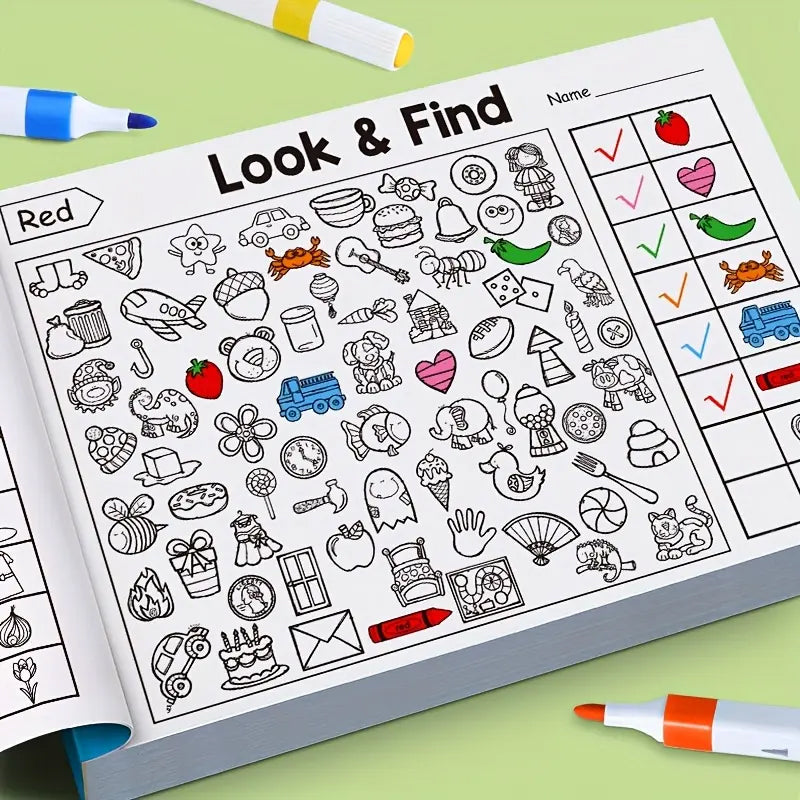 Kids Hidden Object Coloring Book