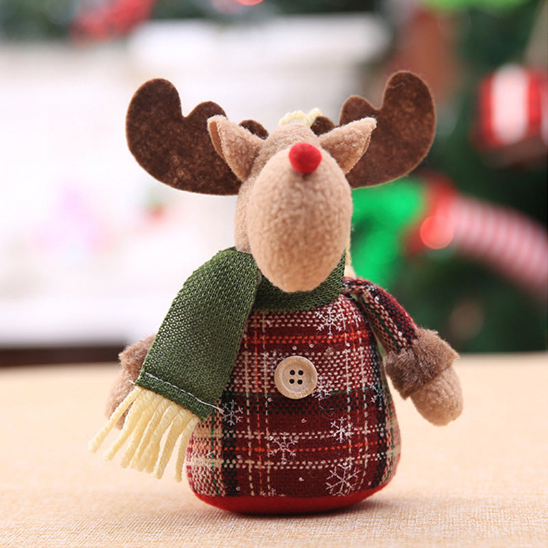 Christmas snowflake plaid doll