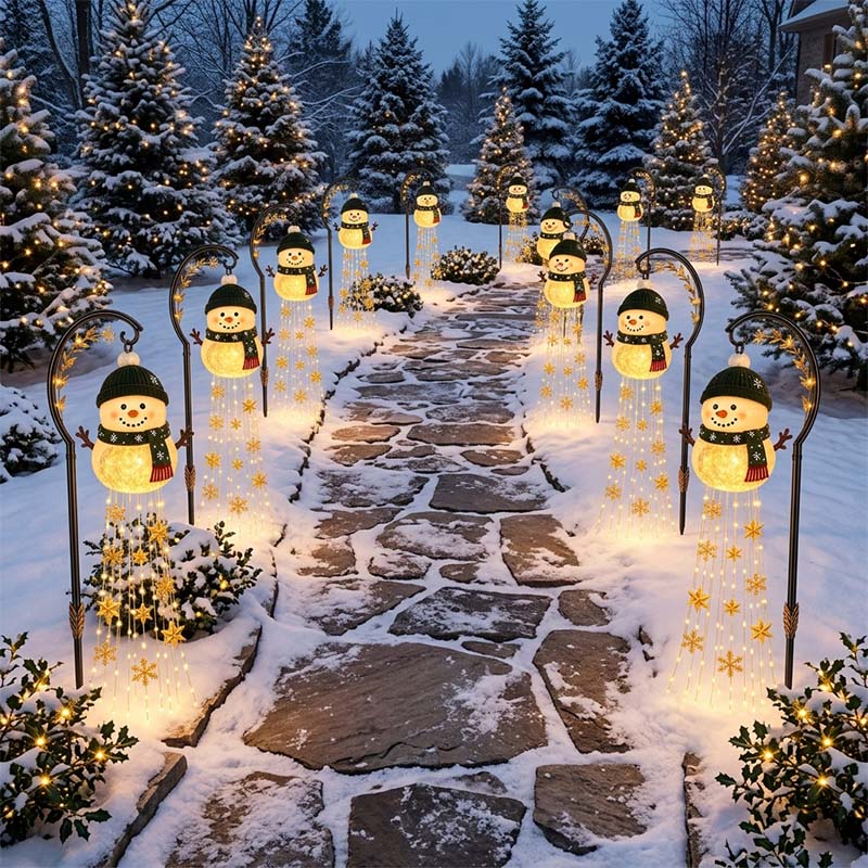 Snowman Magic Fountain Garden Light