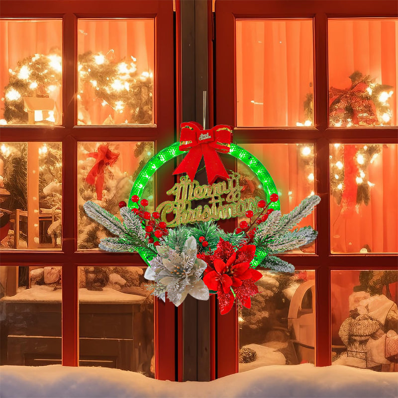 Christmas wreaths with LED light