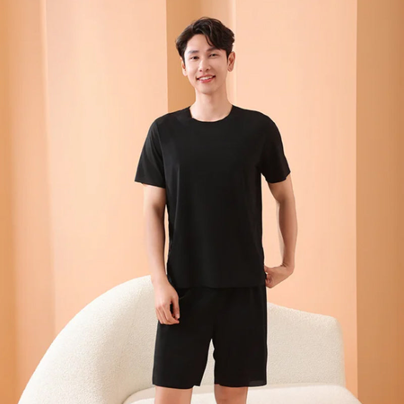 Soft Comfortable Ice Silk Short Sleeve