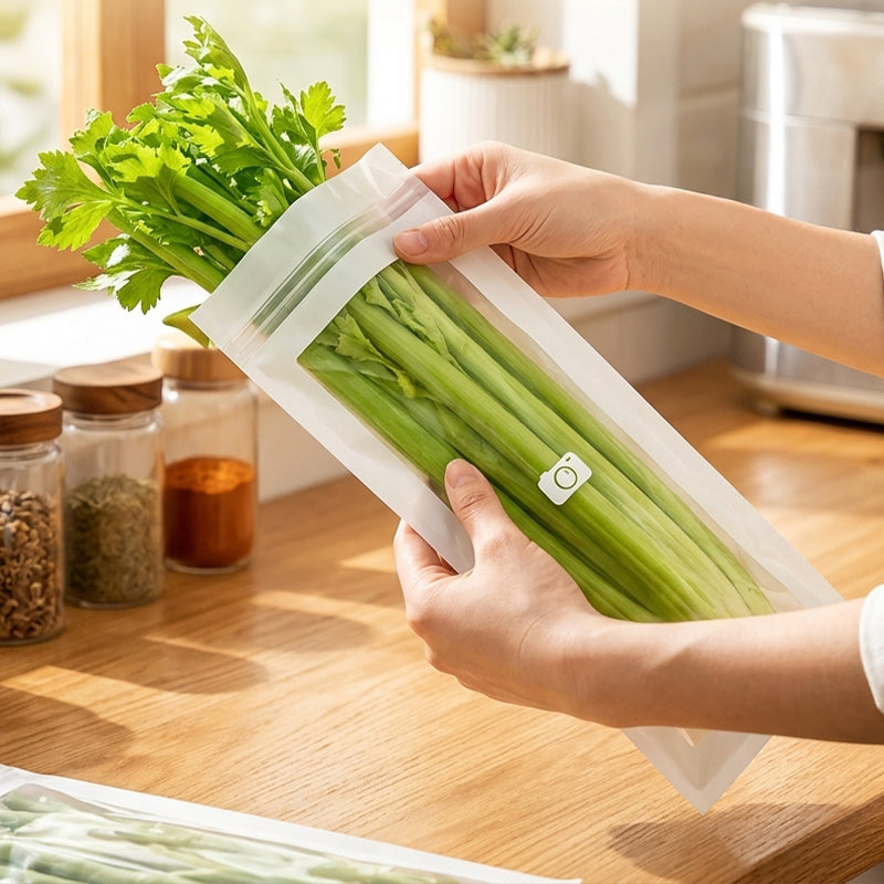 Long food storage bags