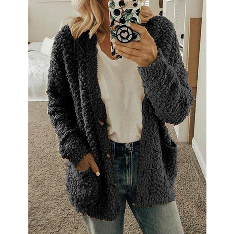 Autumn and Winter Plus Size Cardigan Casual Velvet Short Jacket