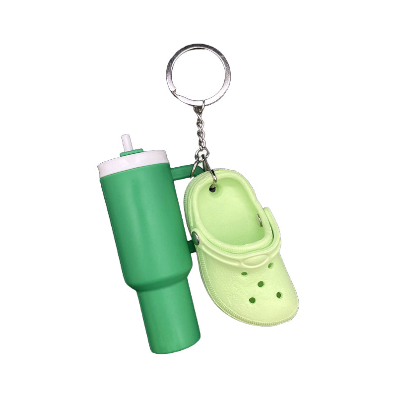 Ice Cup+Hole Shoe Keychain