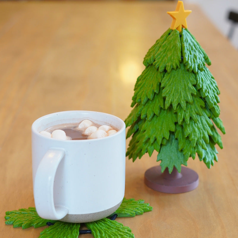 Christmas tree multifunctional coaster