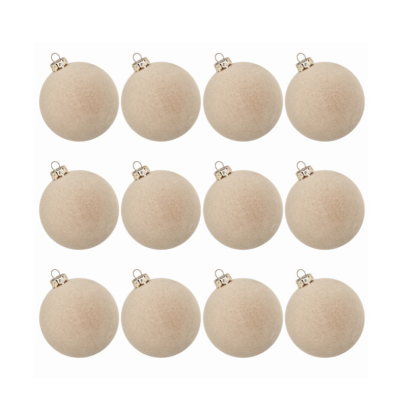 Velvet Christmas Ornaments. 12 pcs