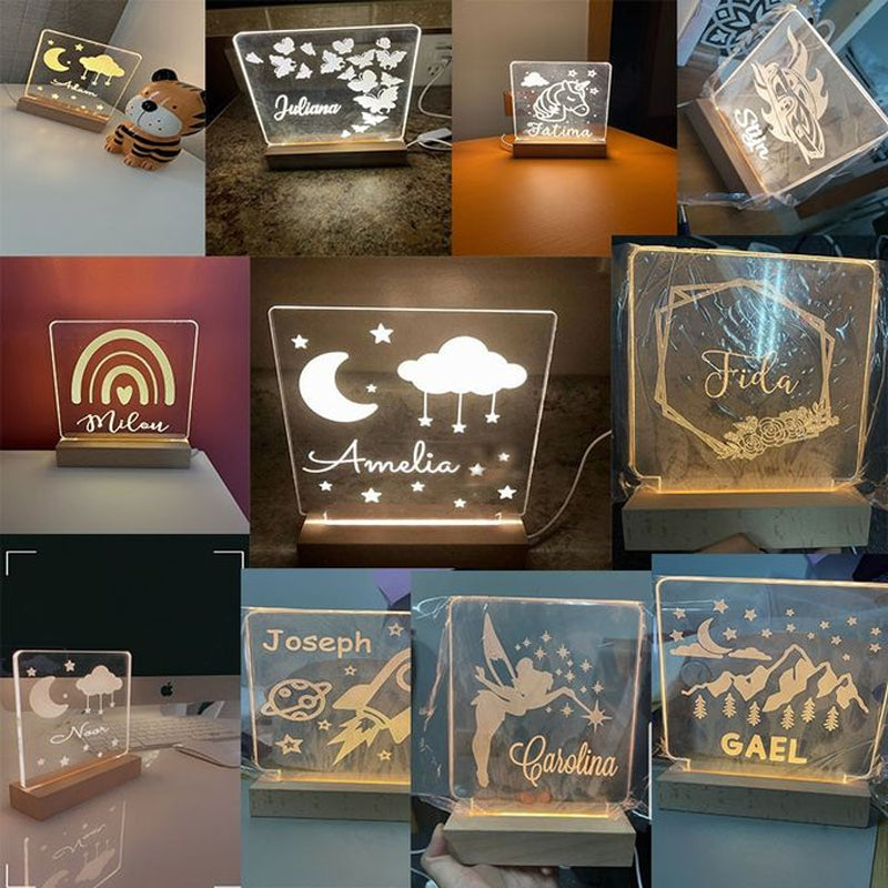 Personalized Kids Room Night Light