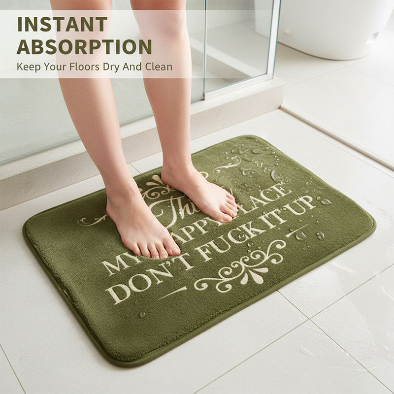 American-Style Retro Crystal Velvet Floor Mat