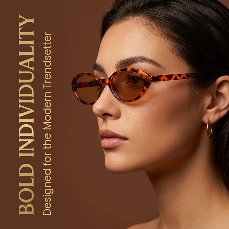 Small frame oval sunglasses