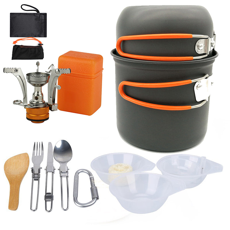 Portable Camping Cookware Mess Kit