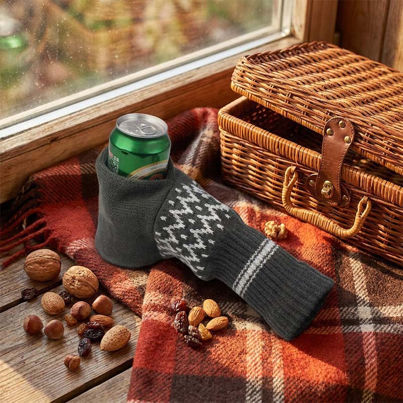 Knitted beer glove