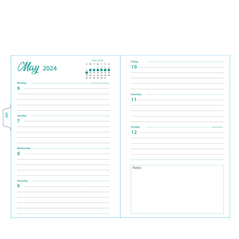 2025 Flower Weekly and Monthly Planner