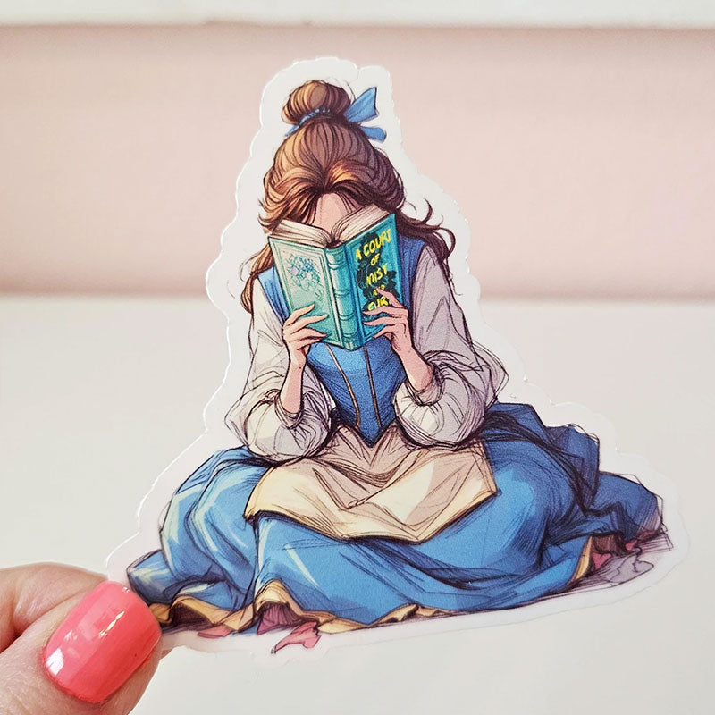 Princess Book Reading Sticker
