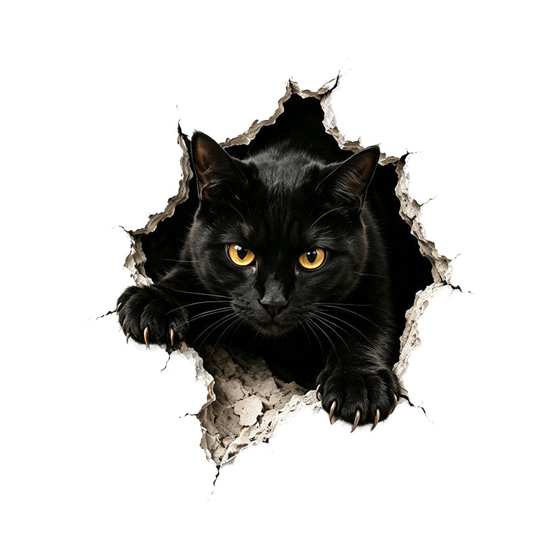 Halloween Spooky Cracked Wall 3D Decal Decoration