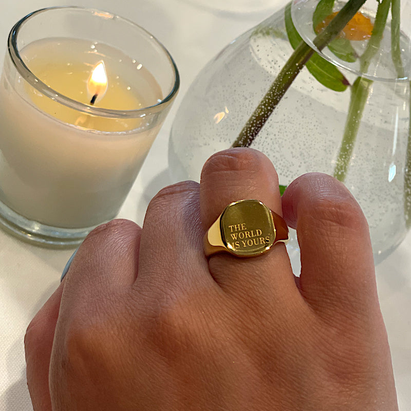 Alphabet Gold Ring