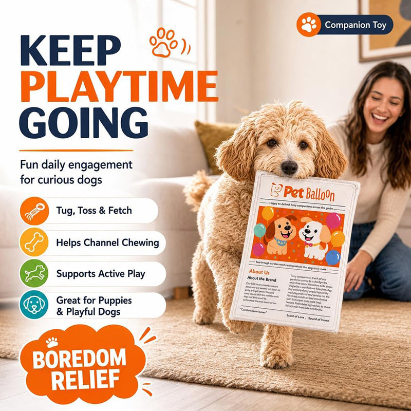 Interactive pet newspaper toy