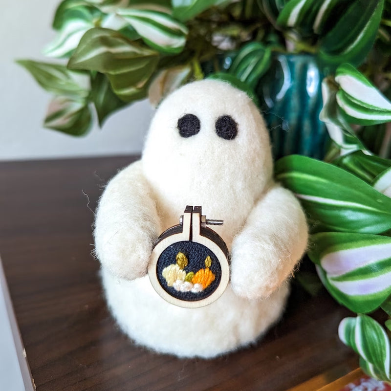 Wool Felted Ghosts Decoration