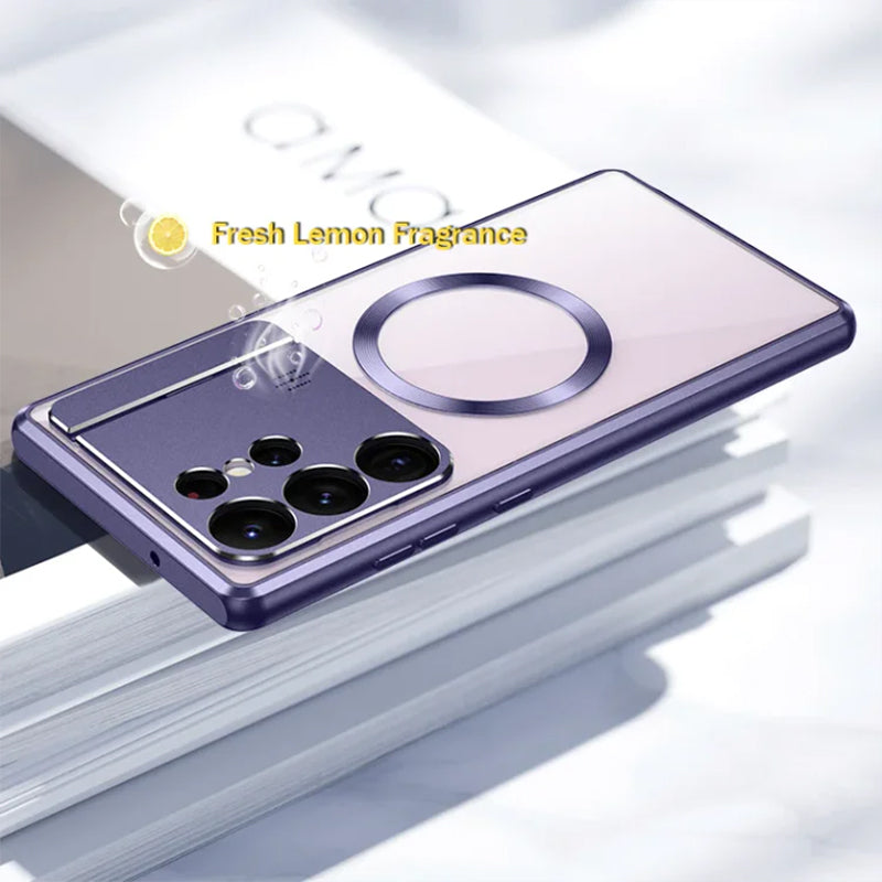 Magnetic Suction Folding Bracket Aromatherapy Phone Case For Samsung