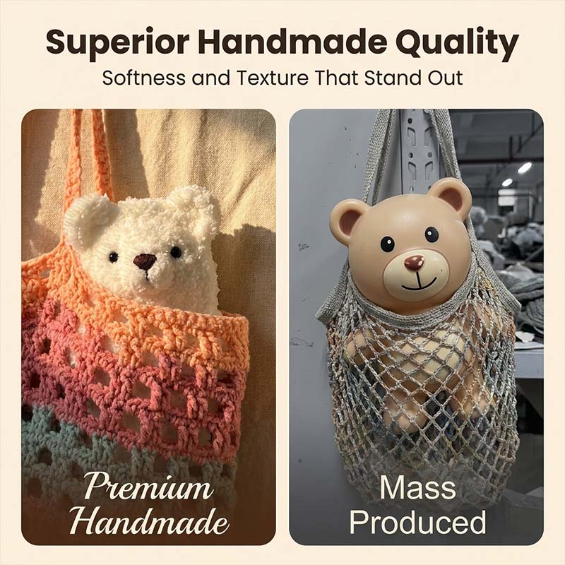 Wool crochet cute headphone bag pendant