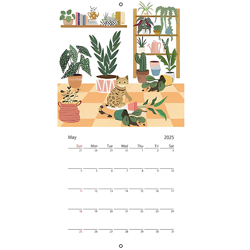 Oh My Cat Mischievous Cats 2025 Wall Calendar