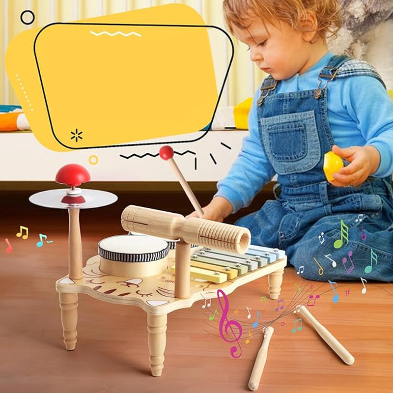 Children's wooden Orff music percussion instrument