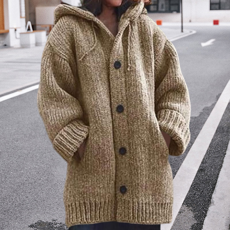 2023 NEW Button Down Hooded Knitted Cardigan👚