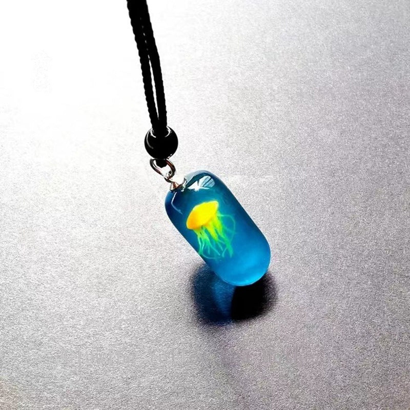 Glow in the Dark Jellyfish Necklace