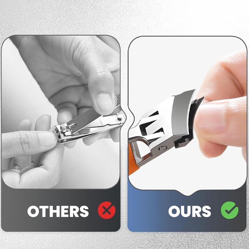 Splash-proof slanted nail clipper