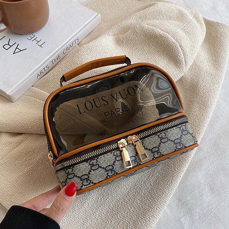 Dry & Wet Separated Double-Layer Large-Capacity Cosmetic Bag