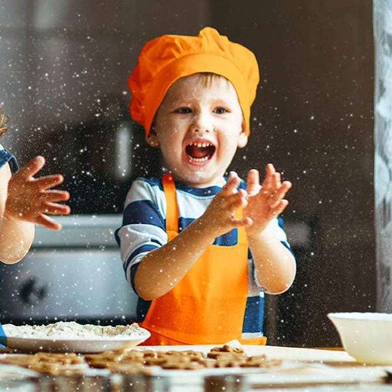 Kid Apron and Chef Hat Set