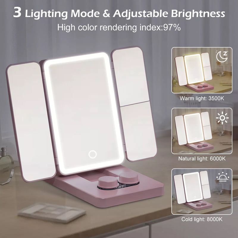 Rechargeable Folding LED Makeup Mirror