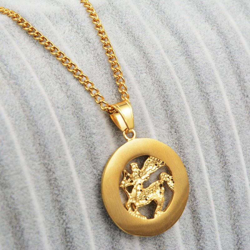 Hollowed Out Constellation Round Necklace