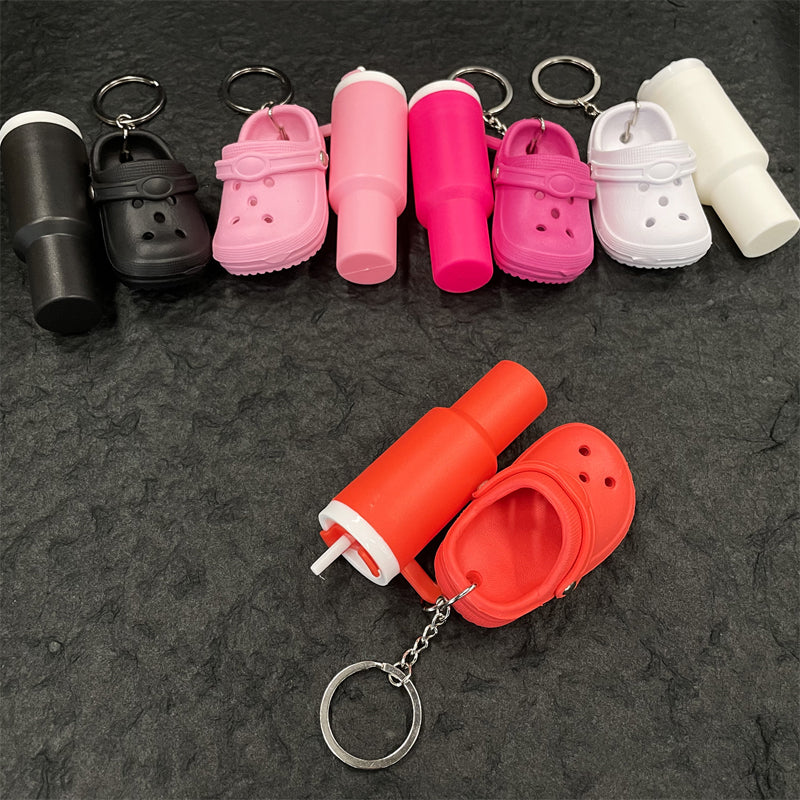 Ice Cup+Hole Shoe Keychain