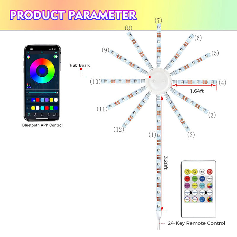 LED Firework Light with Bluetooth