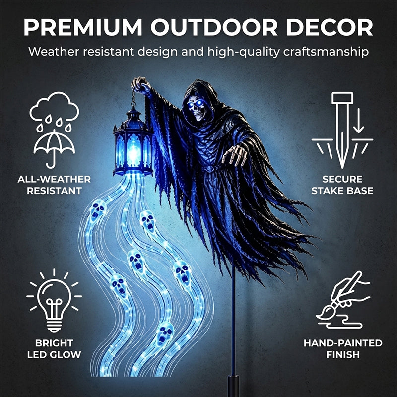 Halloween Reaper Lantern Yard Light