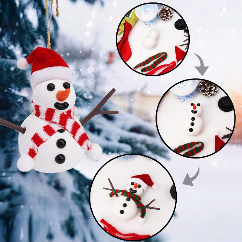 DIY Christmas Clay Snowman