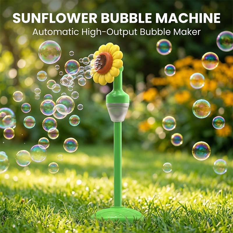 Sunflower Bubble Machine with Remote Control