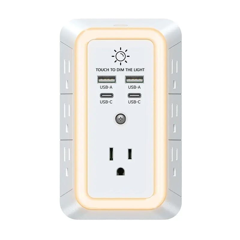10-in-1 ETL-Certified Surge Protector Power Outlet