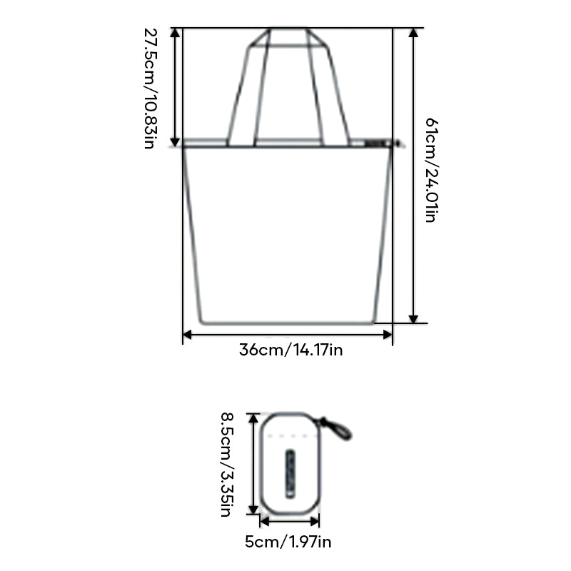 Foldable shoulder shopping bag