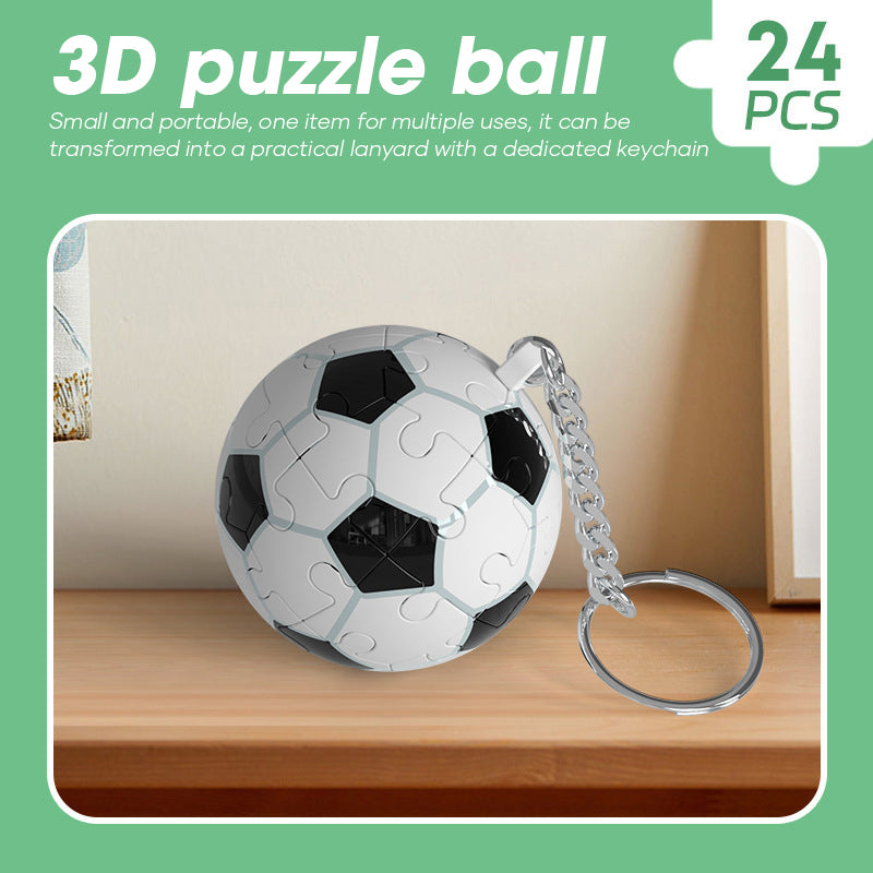 Puzzles Globe Ball Keychain