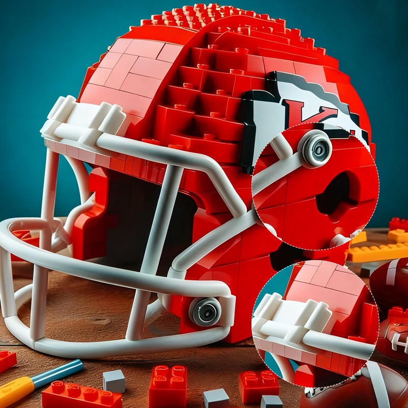 NFL Construction Helmet Building Blocks