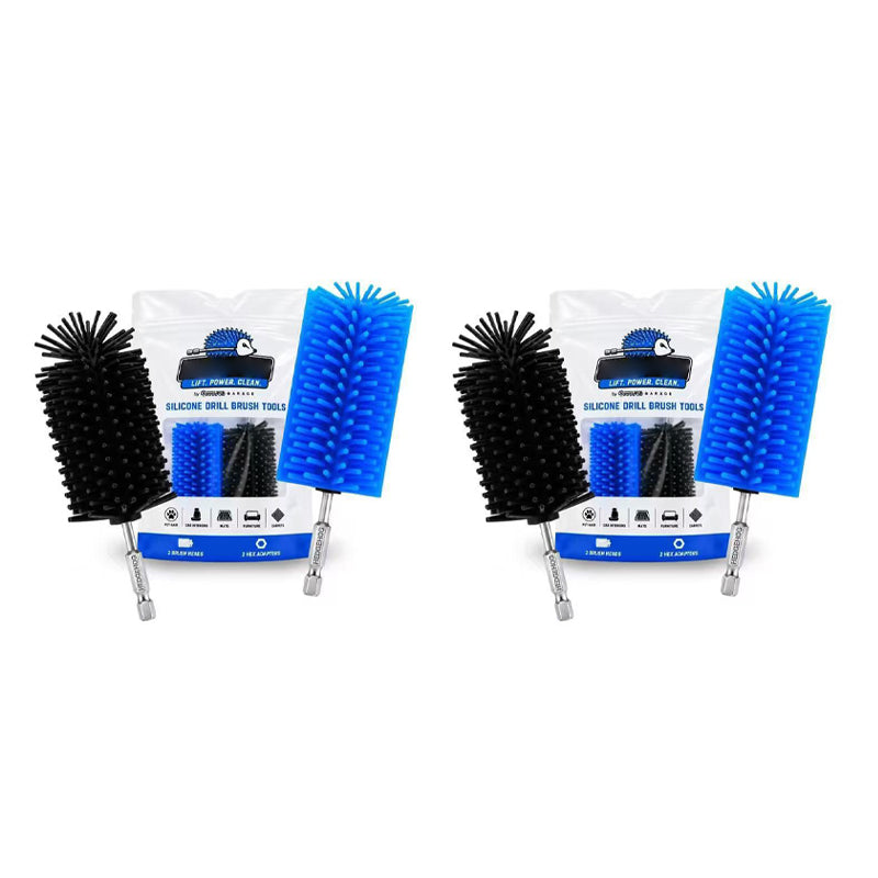Silicone Pet Hair Drill Brush Set