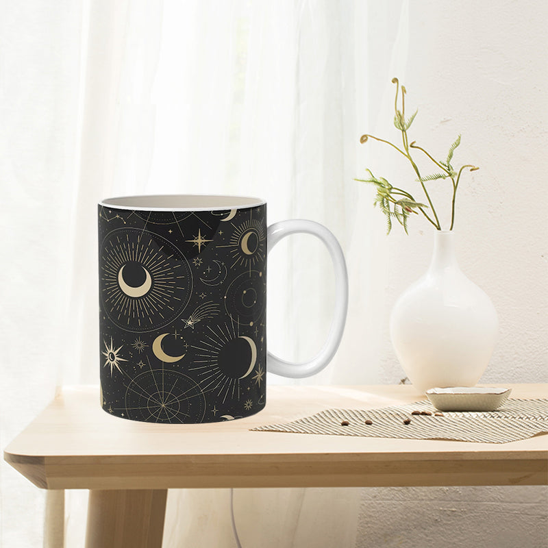 Star and Moon Print Mug