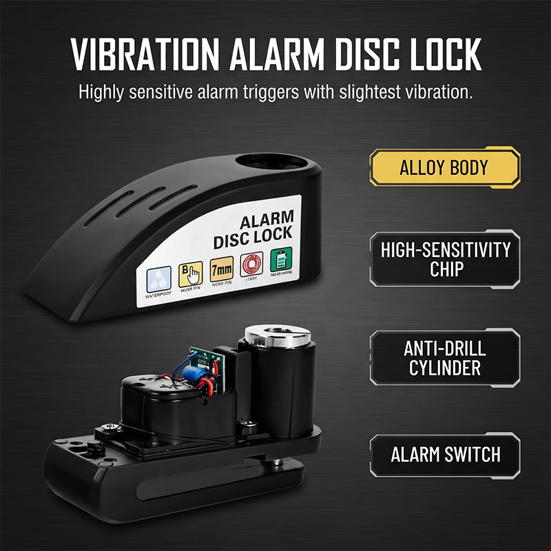 Disc brake lock with fingerprint recognition