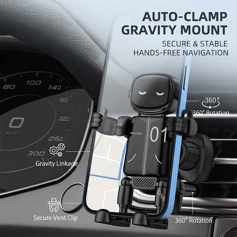 Music Robot Car Phone Mount