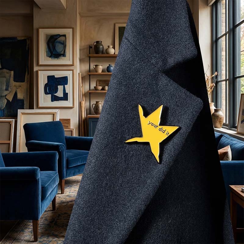 Funny Star Zinc Alloy Cartoon Badge Brooch