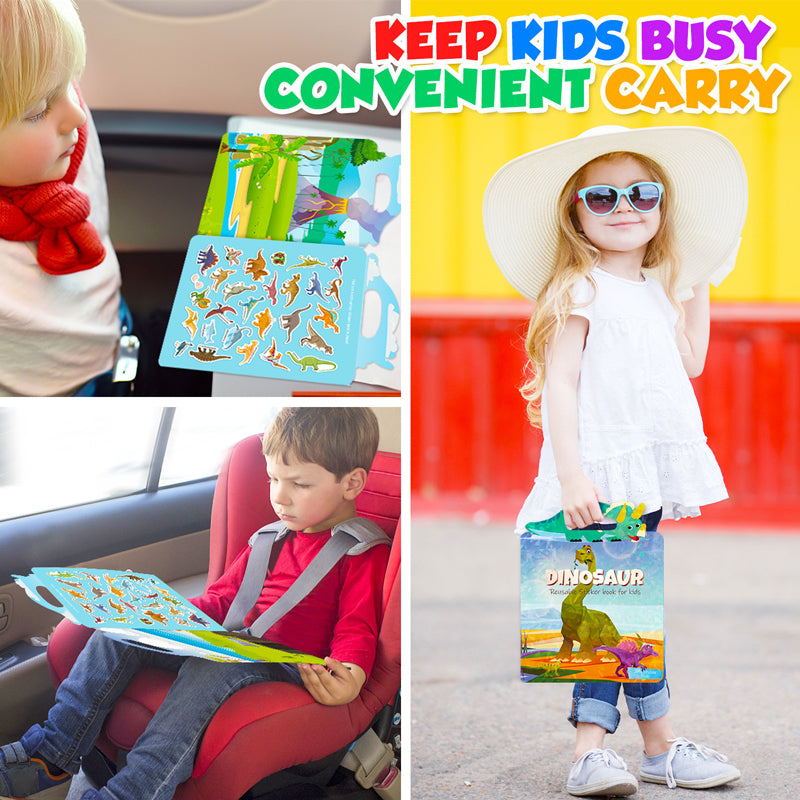 Toddler Waterproof Dinosaur Sticker Book