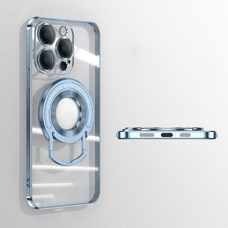 Magnetic Holder Plating Phone Case for iPhone