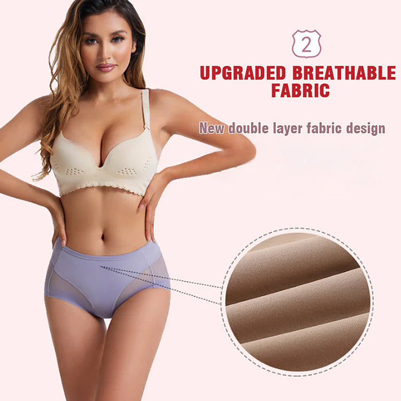 High Waist Ice Silk Seamless Shaping Briefs