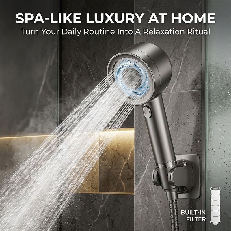 Filtered High-Pressure Shower Head Set